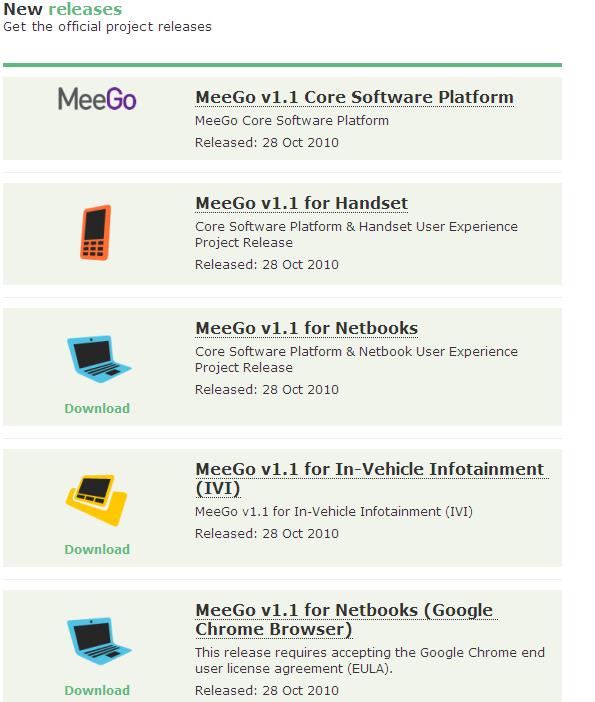 MeeGo 1.1 �ٷ����ص�ַ�ų�