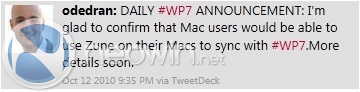 ΢����ͬ��Mac��Windows Phone 7����
