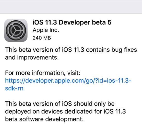 iOS 11.3 Beta 5������ʲô iOS 11.3 Beta 5���������б�