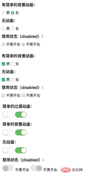 ���ʹ����CSS3������ѡ�� radio ����ѡ�� checkbox �� switch���ذ�ť