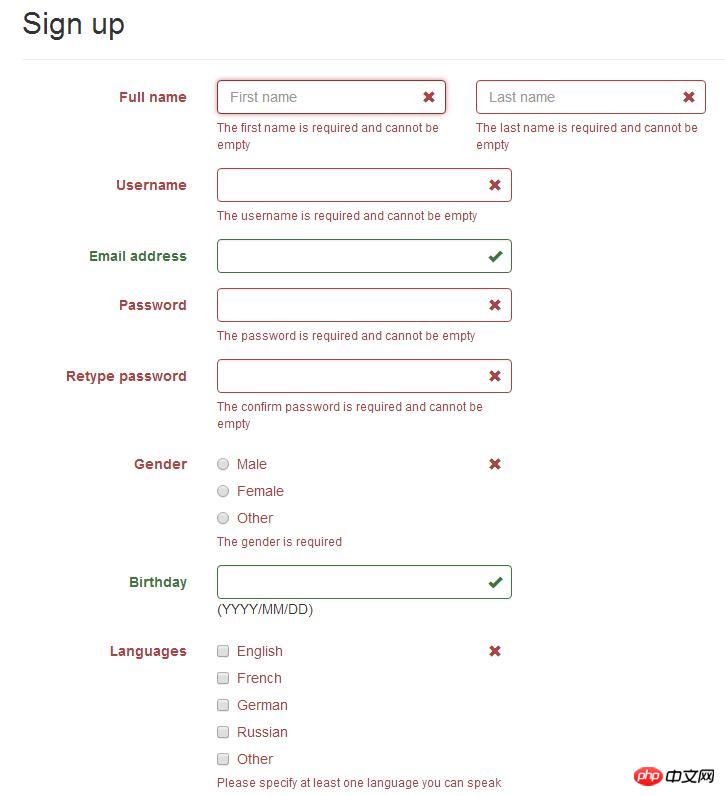 Bootstrap���ʹ�ñ�����֤���bootstrapValidator�������밸����