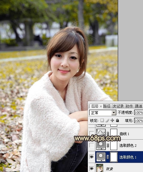Photoshop������԰��ŮͼƬ�����Ļƺ�ɫ