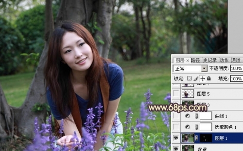 Photoshop����������ŮͼƬ��ܰ�Ļ���ɫ