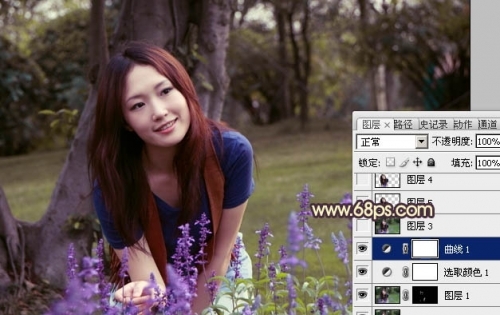 Photoshop����������ŮͼƬ��ܰ�Ļ���ɫ