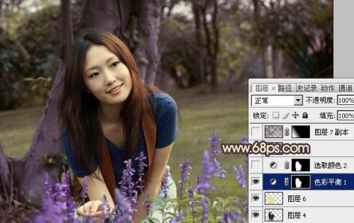 Photoshop����������ŮͼƬ��ܰ�Ļ���ɫ