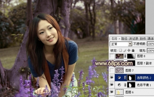 Photoshop����������ŮͼƬ��ܰ�Ļ���ɫ