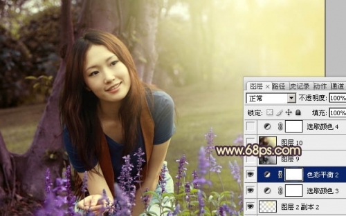 Photoshop����������ŮͼƬ��ܰ�Ļ���ɫ