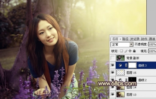 Photoshop����������ŮͼƬ��ܰ�Ļ���ɫ
