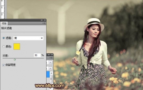 Photoshop�����⾰��ŮͼƬƯ����ů��ɫ