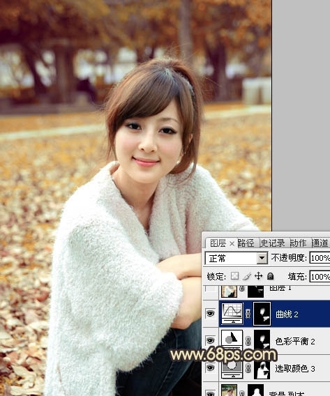 Photoshop������԰��ŮͼƬ�����Ļƺ�ɫ