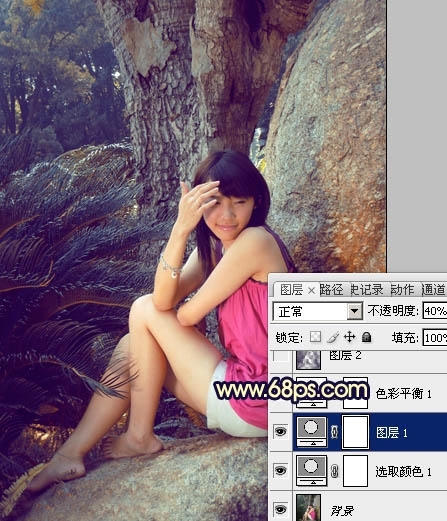 Photoshop����԰��ŮͼƬ������͵�����ɫ
