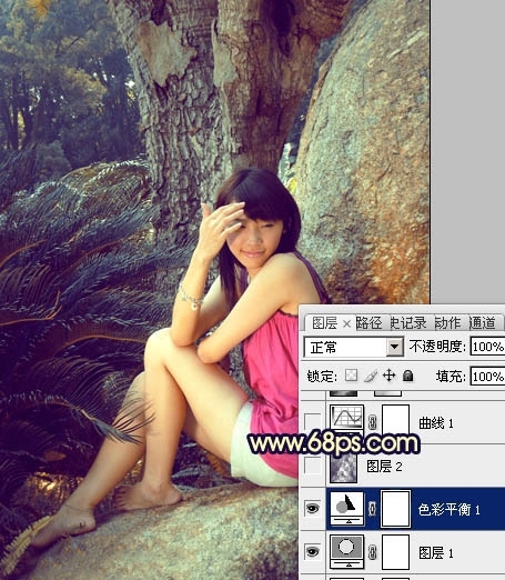 Photoshop����԰��ŮͼƬ������͵�����ɫ