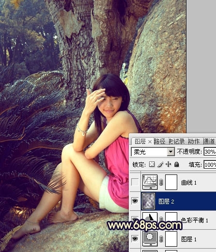 Photoshop����԰��ŮͼƬ������͵�����ɫ