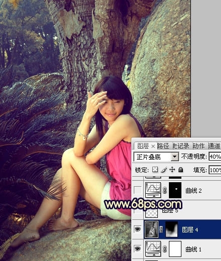 Photoshop����԰��ŮͼƬ������͵�����ɫ