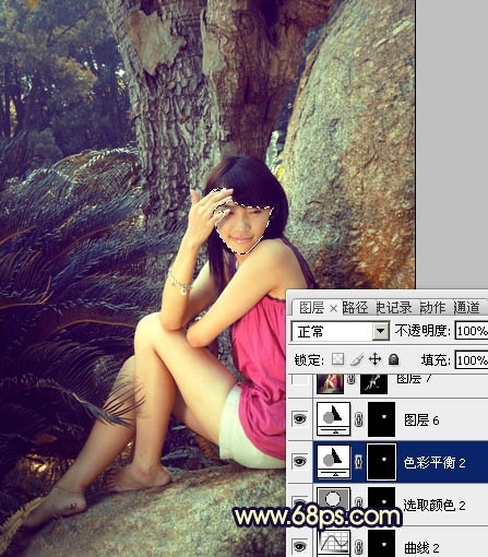 Photoshop����԰��ŮͼƬ������͵�����ɫ