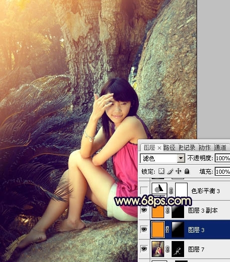 Photoshop����԰��ŮͼƬ������͵�����ɫ