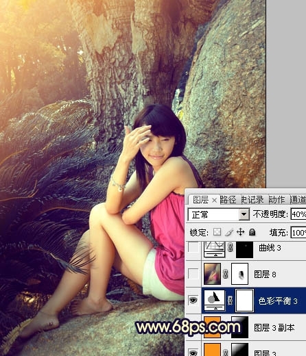 Photoshop����԰��ŮͼƬ������͵�����ɫ