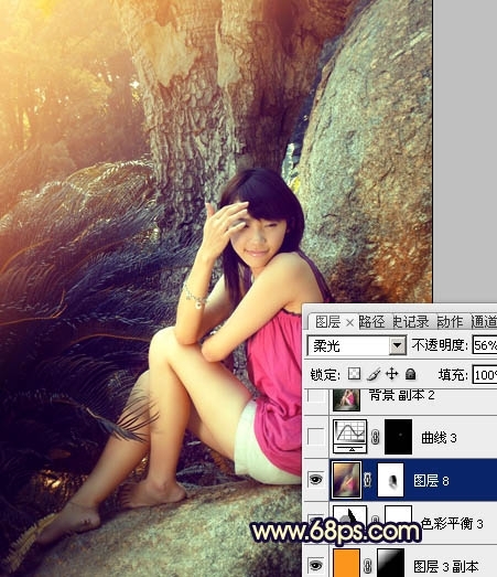 Photoshop����԰��ŮͼƬ������͵�����ɫ