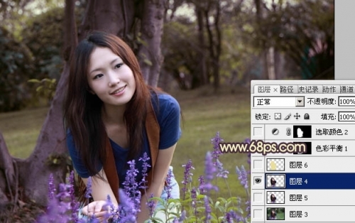 Photoshop����������ŮͼƬ��ܰ�Ļ���ɫ