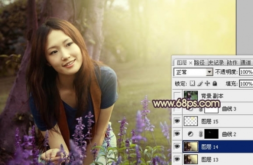 Photoshop����������ŮͼƬ��ܰ�Ļ���ɫ