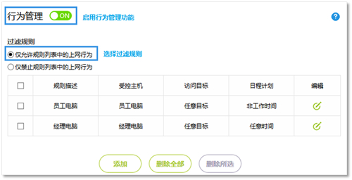 迅捷 FW360R 无线路由器内网主机上网权限设置 路由器