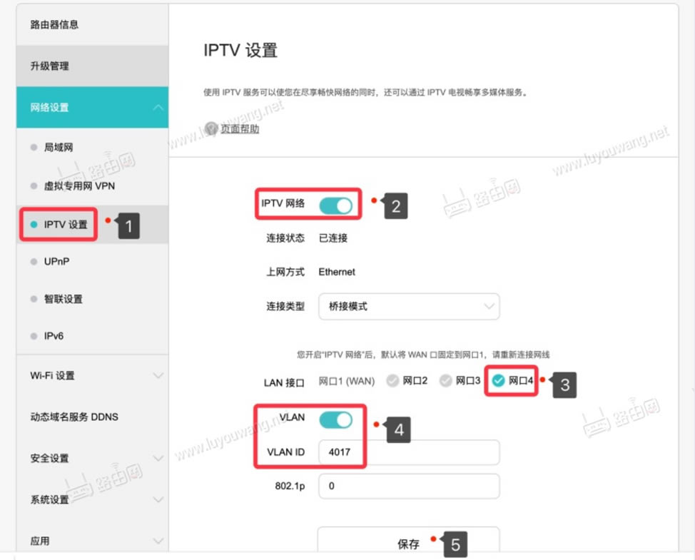 路由器跟IPTV电视盒子复用只走一条网线教程
