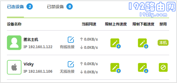 �鿴����Ѹ��·�����������豸