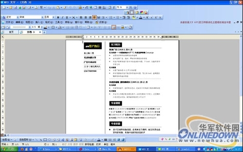 ����ʵϰ�� WPS����ģ������ְ