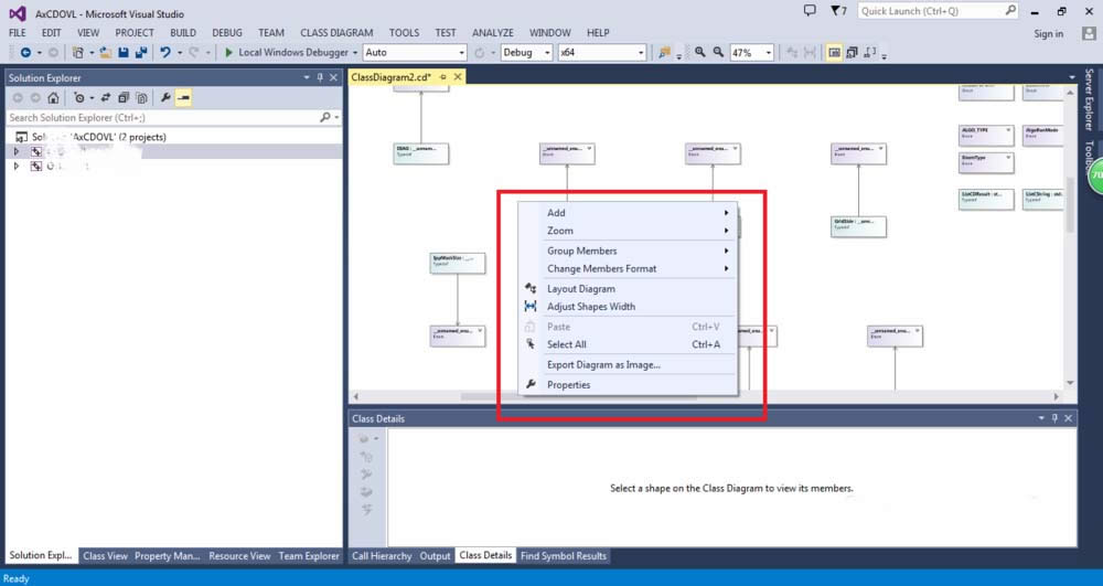 VS2013��ô�鿴��Ŀ��Class Diagram��ͼ?
