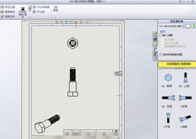 SolidWorks��ô�����ƿ���˨��ά����ͼ?