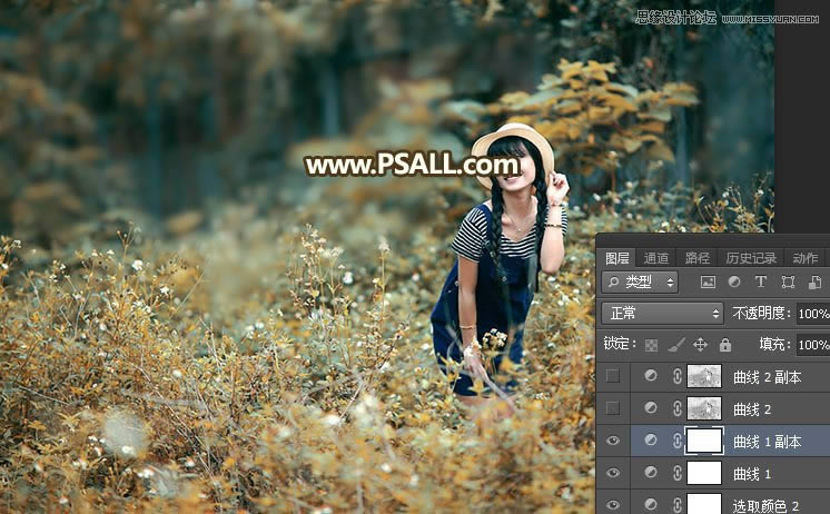 Photoshop���⾰Ů����Ƭ�����������Ч��