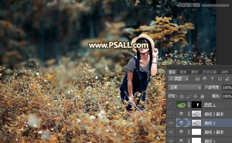 Photoshop���⾰Ů����Ƭ�����������Ч��