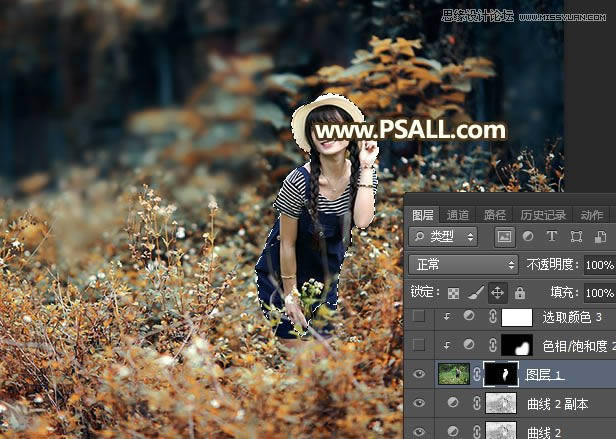 Photoshop���⾰Ů����Ƭ�����������Ч��