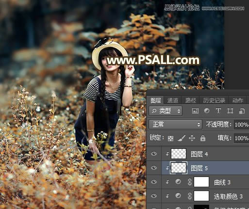 Photoshop���⾰Ů����Ƭ�����������Ч��