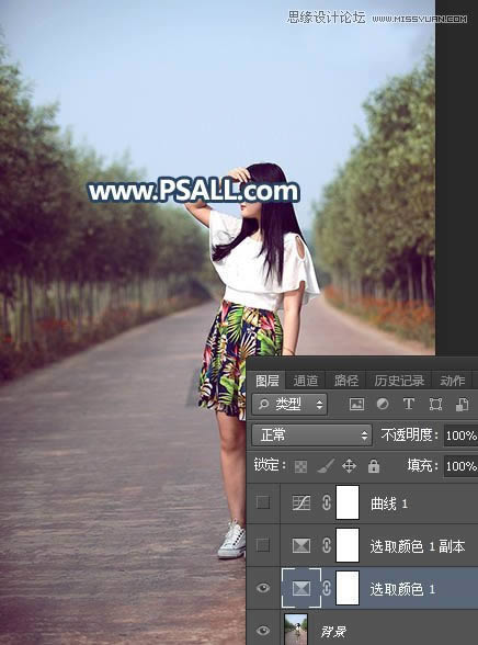 PS���⾰����Ů����Ƭ���ӻƻ�����Ч��