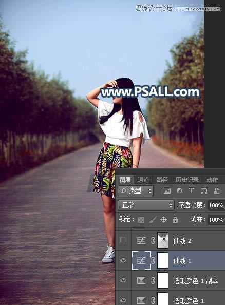 PS���⾰����Ů����Ƭ���ӻƻ�����Ч��