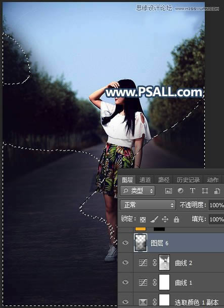 PS���⾰����Ů����Ƭ���ӻƻ�����Ч��