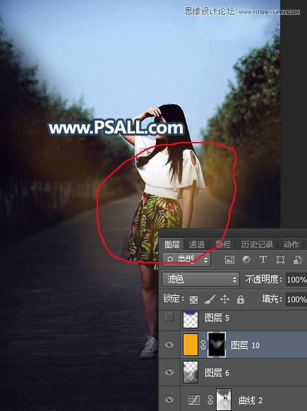 PS���⾰����Ů����Ƭ���ӻƻ�����Ч��