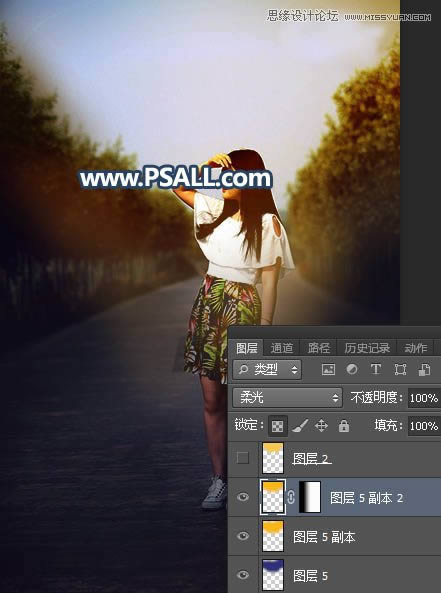 PS���⾰����Ů����Ƭ���ӻƻ�����Ч��