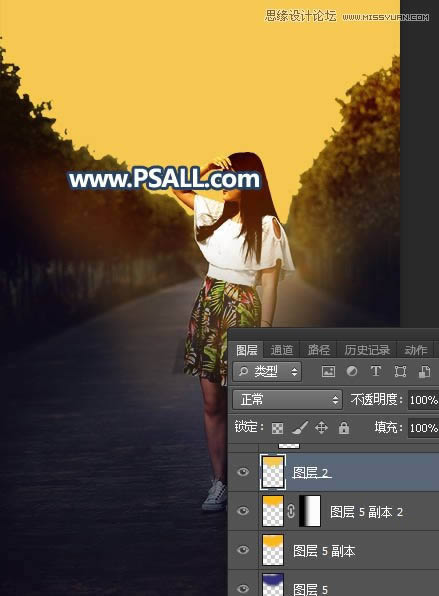 PS���⾰����Ů����Ƭ���ӻƻ�����Ч��