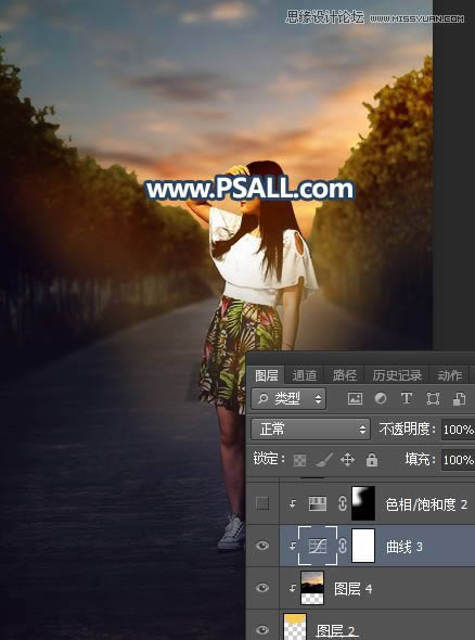 PS���⾰����Ů����Ƭ���ӻƻ�����Ч��