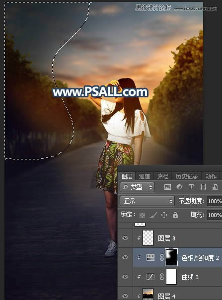 PS���⾰����Ů����Ƭ���ӻƻ�����Ч��