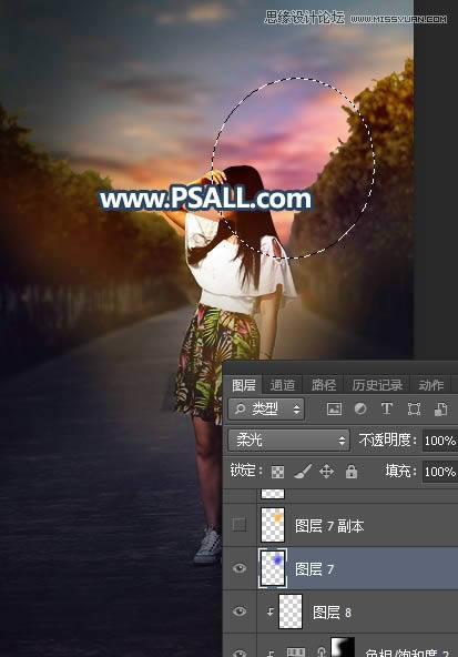 PS���⾰����Ů����Ƭ���ӻƻ�����Ч��