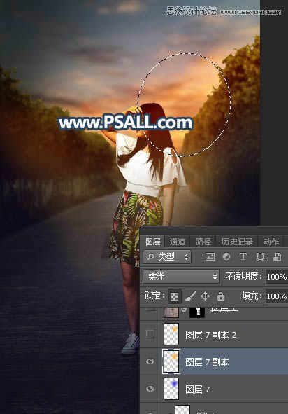 PS���⾰����Ů����Ƭ���ӻƻ�����Ч��