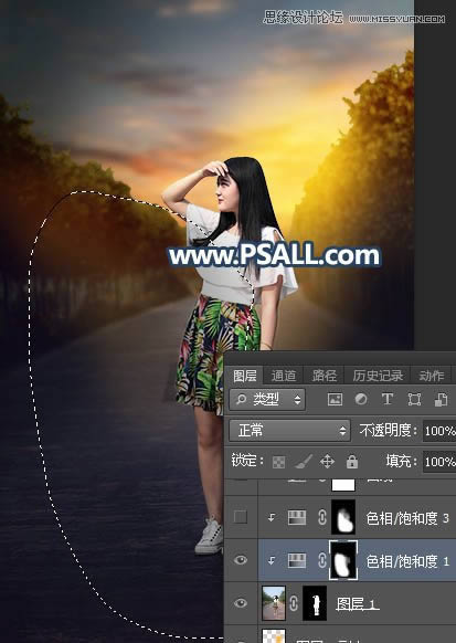 PS���⾰����Ů����Ƭ���ӻƻ�����Ч��