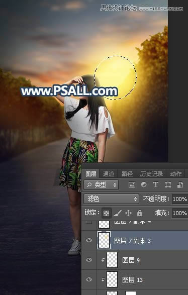 PS���⾰����Ů����Ƭ���ӻƻ�����Ч��
