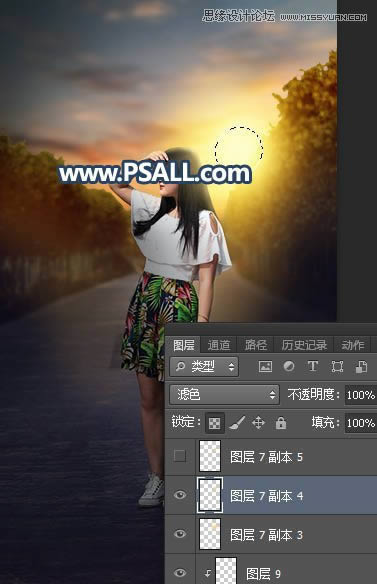 PS���⾰����Ů����Ƭ���ӻƻ�����Ч��