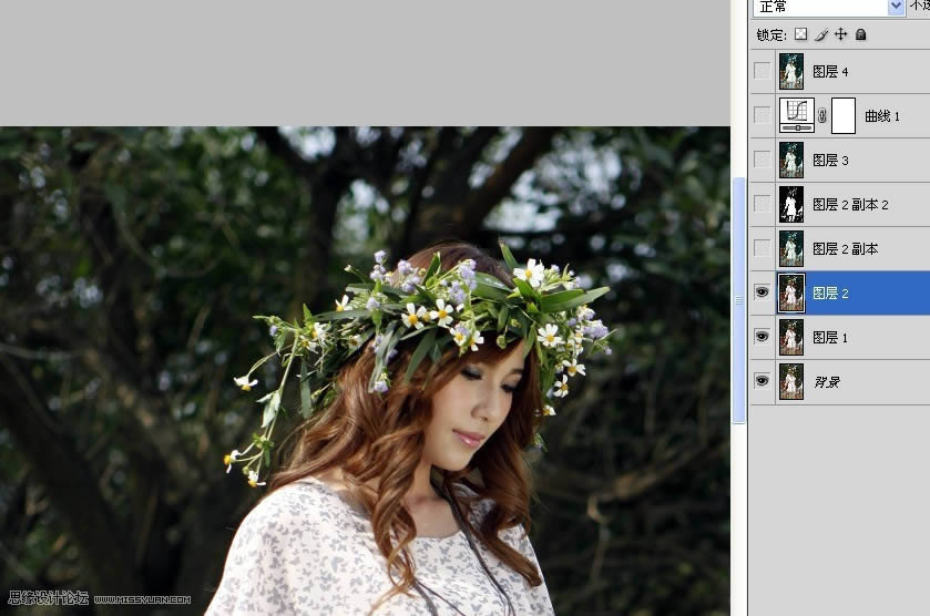 Photoshop������ɫˮ�鰢��ɫ��Ů��Ƭ