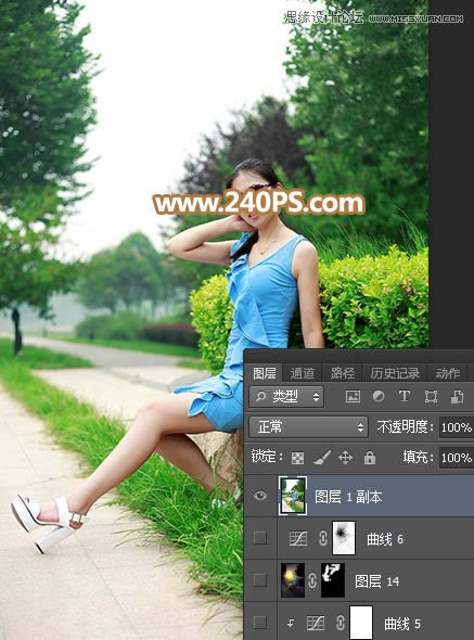 PS��Ů����Ƭ���Ӱ���ϼ���Ӱ��Ч