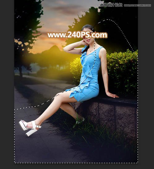 PS��Ů����Ƭ���Ӱ���ϼ���Ӱ��Ч